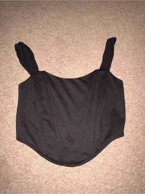 Vici Black Structured Corset Tank Top